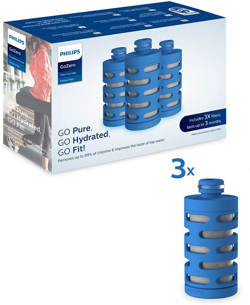 Filtro Per Borracia Philips Gozero, Conf. 3 Pezzi Filtro Fitness