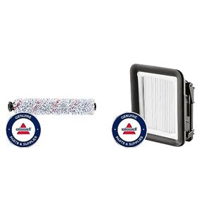 BISSELL 1868F Cross Wave Multi-Surface Brush Roll, White & 1866F CrossWave Washable Replacement Filter