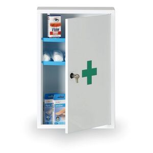 B2B Partner Medizinschrank an der wand aus Metall für die Wand, 30 x 46 x 14 cm