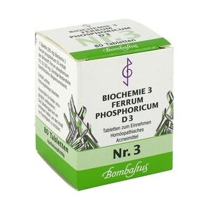 Bombastus BIOCHEMIE 3 Ferrum phosphoricum D 3 Tabletten 80 Stück