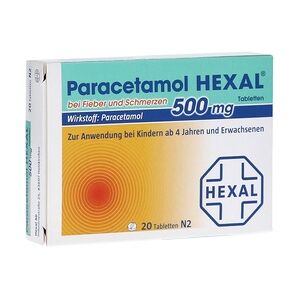 Paracetamol 500mg HEXAL bei Fieber und Schmerzen Tabletten 20 Stück