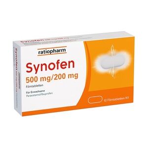 ratiopharm SYNOFEN 500 mg/200 mg Filmtabletten Kopfschmerzen & Migräne