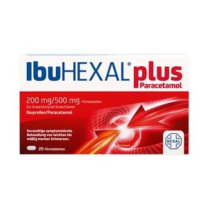 IbuHEXAL plus Paracetamol 200mg/500mg Filmtabletten 20 Stück