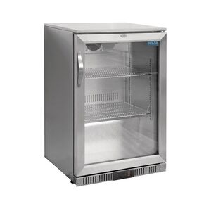 Adler Gastro Polar Serie G Edelstahl Barkühlschrank mit Klapptür 138L