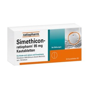 ratiopharm SIMETHICON- 85 mg Kautabletten Krämpfe & Blähungen