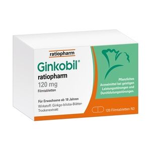 ratiopharm GINKOBIL- 120 mg Filmtabletten Gedächtnis & Konzentration