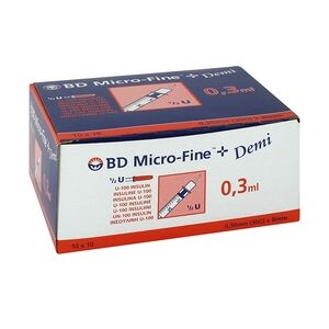 Docpharm GmbH BD MICRO-FINE+ Insulinspr.0,3 ml U100 0,3x8 mm 100 Stück