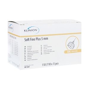 eu-medical GmbH KLINION Soft fine plus Pen-Nadeln 5mm 32 G 0,23mm +Kanülen-Box 110 Stück