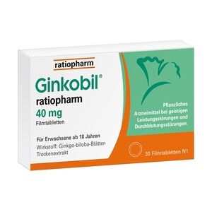 ratiopharm GINKOBIL- 40 mg Filmtabletten Gedächtnis & Konzentration