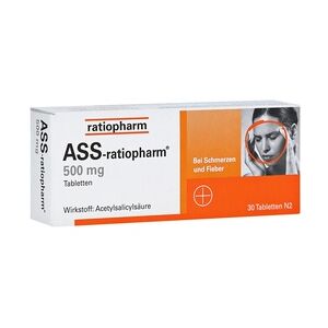 ASS-ratiopharm 500mg Tabletten 30 Stück