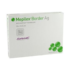 Mölnlycke Health Care GmbH MEPILEX Border Ag Schaumverb.10x12,5 cm steril 5 Stück