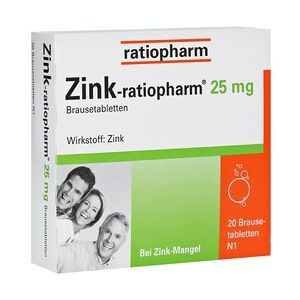 Zink-ratiopharm 25mg Brausetabletten 20 Stück