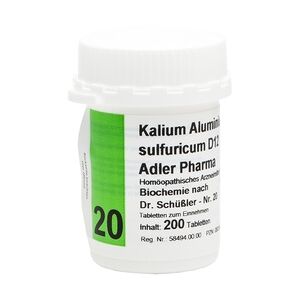 BIOCHEMIE Adler 20 Kalium aluminium sulf.D 12 Tab. 200 Stück