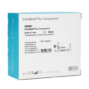 Coloplast COMFEEL Plus Transparent Hydrokolloidverb.5x7 cm 50 Stück