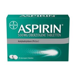 Aspirin 500 mg überzogene Tabletten Zusätzliches Sortiment