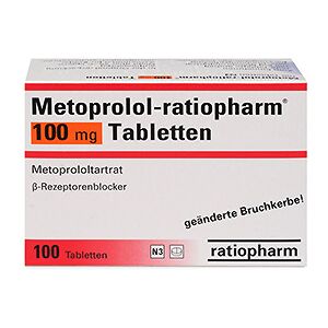 ratiopharm GmbH Metoprolol 100 mg 200 St.