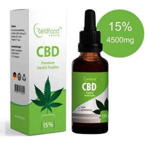 Redfood24 CBD ÖL 15 % Vollspektrum Hanf Öl 30ml