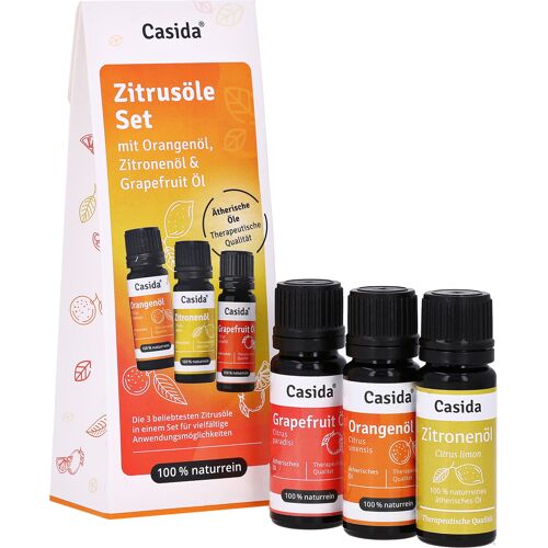 Casida GmbH ZITRUSÖLE Set Orangenöl&Zitronenöl&Grapefruit Öl 3×10 Milliliter