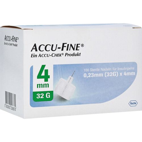 Roche Diabetes Care Deutschland GmbH ACCU FINE sterile Nadeln f.Insulinpens 4 mm 32 G 100 Stück