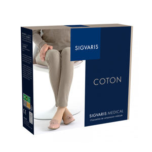 Sigvaris Coton Chaussettes Classe 2 Long Taille XL Beige