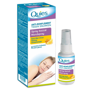 Quies Anti-Ronflement Spray Buccal Goût Miel/Citron 70ml - Publicité