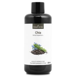 La Compagnie des Sens Chia de france - huile vegetale vierge bio - flacon en verre 200ml