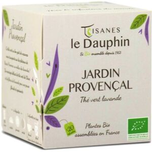 Jardin provencal the vert lavande bio en sachets - le dauphin 20 sachets