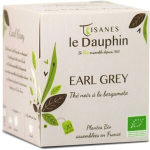 The noir earl grey bergamote bio en sachets - le dauphin 20 sachets