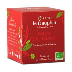 Tisane pause gourmande bio en sachets - le dauphin 20 sachets