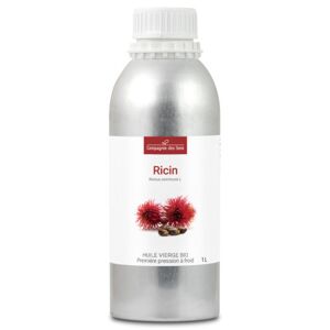 La Compagnie des Sens Ricin - huile vegetale vierge bio - flacon en verre 1l alu