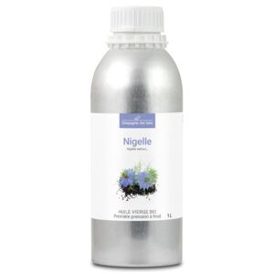 La Compagnie des Sens Nigelle - huile vegetale vierge bio - flacon en verre 1l alu