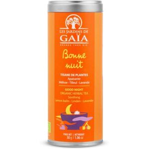 Les Jardins de Gaïa Tisane bio bonne nuit - melisse, tilleul 30g