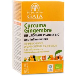 Les Jardins de Gaïa Tisane bio curcuma gingembre - anti inflammatoire 30g