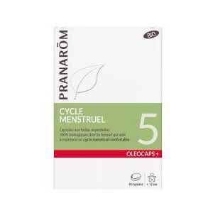 Pranarôm Oleocaps+ 5 Cycle Menstruel Bio 30 Capsules - Boîte 30 Capsules