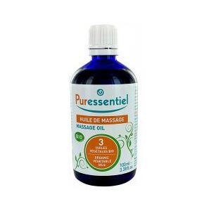 Puressentiel Huile de Massage aux 3 Huiles Vegetales Bio 100 ml - Flacon 100 ml