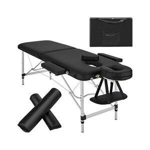 TECTAKE Table de massage 2 zones avec rouleaux de massage - noir - Publicité