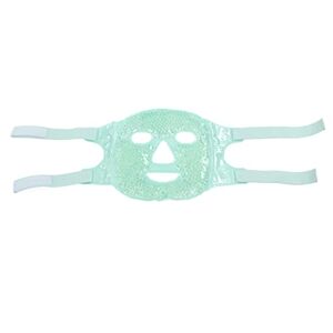 RiToEasysports Gel de Compresse Chaud Froid, Couverture de Visage de Perle Soft Gonflement Soulagement du Stress Heat Ice Pack Couverture de Visage pour Dormir (Vert clair) - Publicité