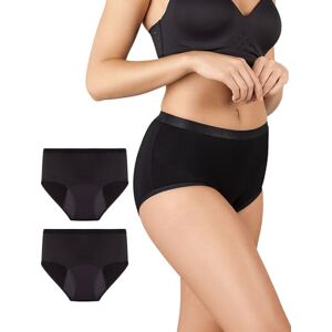 BeMee sous-vêtements périodiques Ultra absorbante, Hipster Taille Haute de Nuit Flux abondant, Anti-fuites en Cas de saignements abondants pour Femmes, Noir, Taille XL, Deux - Publicité