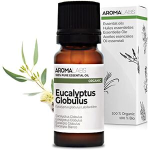 Aroma Labs BIO Huile essentielle EUCALYPTUS GLOBULUS 10mL 100% Pure, Naturelle, Chémotypée et Certifiée AB  (Marque Française) - Publicité