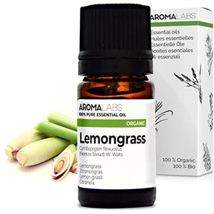 Aroma Labs BIO Huile essentielle LEMONGRASS 10mL 100% Pure, Naturelle, Chémotypée et Certifiée AB  (Marque Française) (5 mL) - Publicité