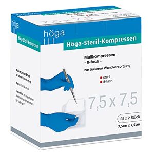 Roziahome Höga Compresses stériles, stériles – 10 X 10 cm – Lot de 25 x 2 compresses de gaze stériles, 8 prises en 14079-type 17 - Publicité