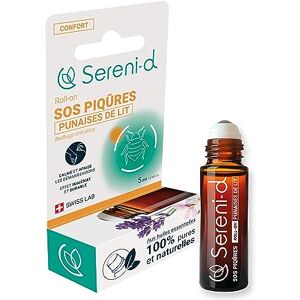 SERENI-D ROLL-ON APAISANT BOUTONS PIQURES PUNAISES DE LIT Effet calmant anti démageaisons, antiseptique et cicatrisant Concentré d'huiles essentielles 100% pures et naturelles 5mL - Publicité