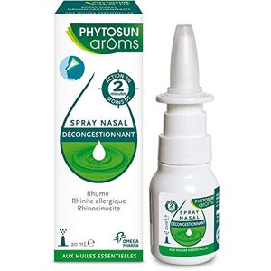 PHYTOSUN AROMS Phytosun Arôms Spray Nasal Décongestionnant aux Huiles Essentielles Action Rapide Rhume, Rhinosinusite ou Rhinite Allergique 1 x 20 ml - Publicité