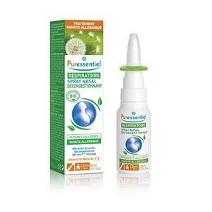 Puressentiel Spray Nasal Décongestionnant Allergie aux Huiles Essentielles Bio Traitement Rhinite Allergique et Sinusite Eau de mer, Propolis, Echinacée Fabrication française 30 ml - Publicité