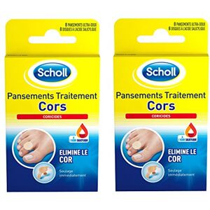 Scholl Pansements Coricides Cors Lot de 2 paquets de 8 pansements - Publicité