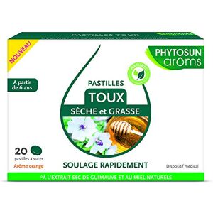 PHYTOSUN AROMS Phytosun Arôms – Pastilles Toux Sèche & Grasse – Naturel* – Action Rapide : Soulage tous les types de Toux** – 20 Pastilles - Publicité