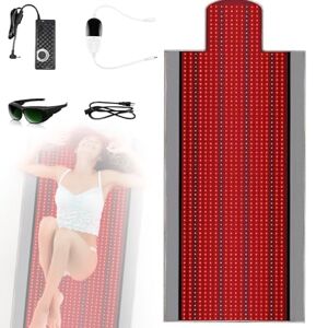 ZXSYYDS Coussin de thérapie par la lumière infrarouge proche, coussin et tapis de lumière rouge 1370 pièces de lumière infrarouge pour tout le corps, y compris les jambes,les épaules et le cou Portable - Publicité