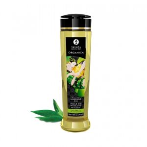 Shunga Huile de Massage Délectable Organica Bio 240 ml - Parfum : Thé Vert - Publicité