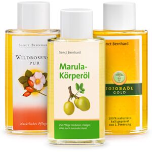 Sanct Bernhard Huiles dorees : Marula + Huile d'eglantier + Huile de jojoba, kit