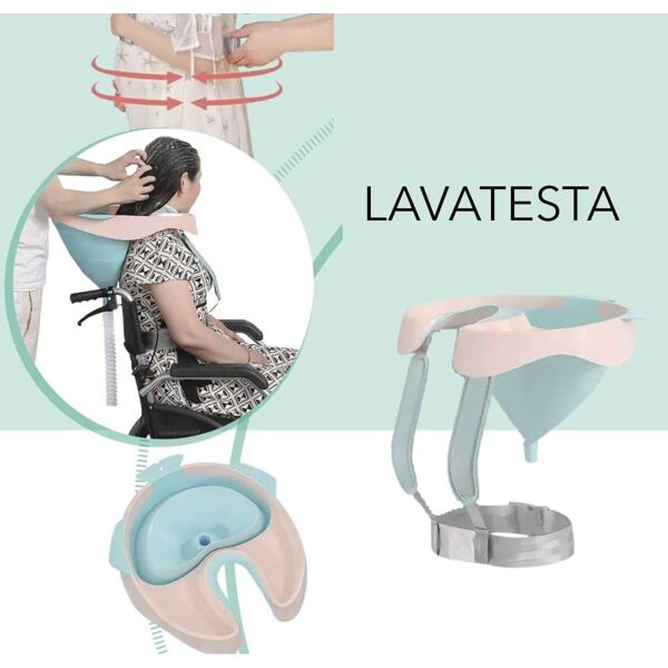 lavatesta flex portatile flessibile con tubo di scarico pieghevole zaino spalle